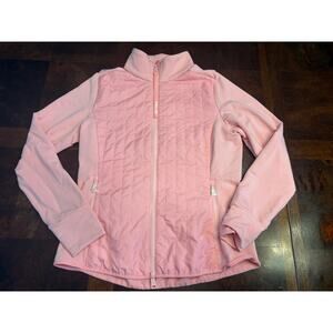 RLX Ralph Lauren Pink Hybrid Full Zip Quilted Jacket Sz Small Women’s
